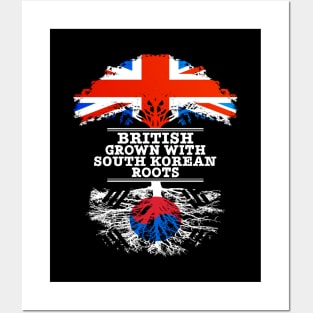 British Grown With South Korean Roots - Gift for South Korean With Roots From South Korea Posters and Art